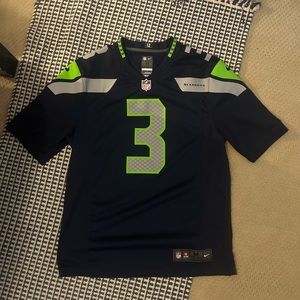 Size: Medium Mens Seattle Seahawks Russell Wilson Nike College Navy Game Jersey